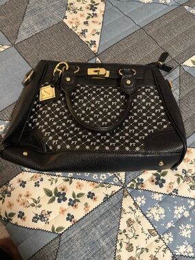 PT Patterned Black Satchel Handbag